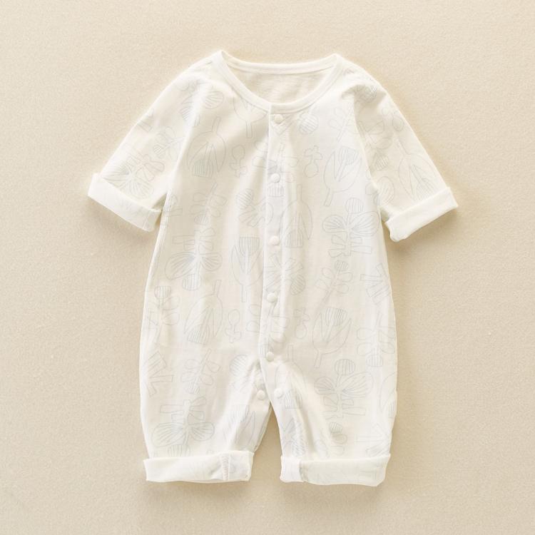 西不 婴儿连体衣春秋男女宝宝纯棉衣服薄款连体服外出哈衣爬爬服潮