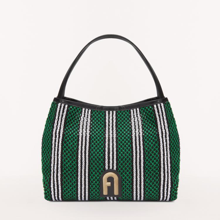 Furla Primula大号牛皮女士手提包 In Green