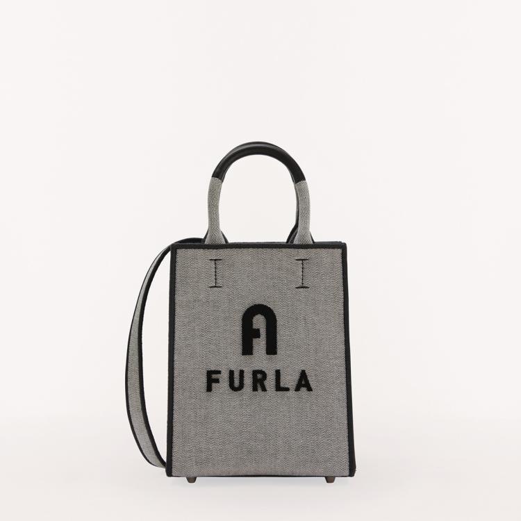 Furla [母亲节好礼] Opportunity织物迷你女士手提托特包 In Metallic