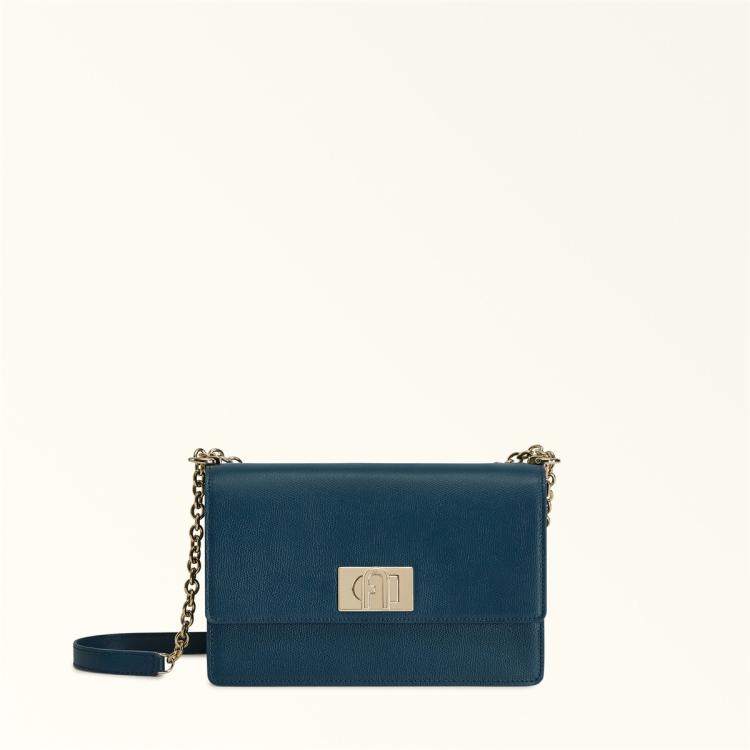 Furla 芙拉1927牛皮小号女士单肩包 In Blue