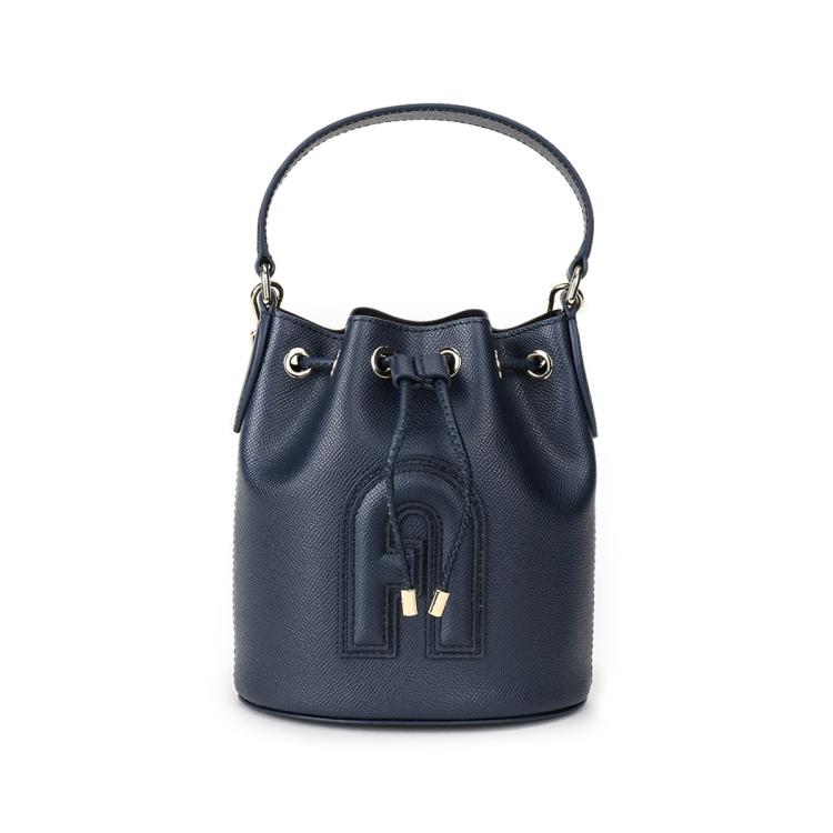 Furla 【出游】 Clio迷你牛皮女士水桶包 In Blue