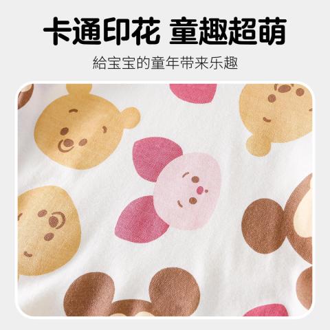 迪士尼 【萌趣印花】新生儿薄款包屁衣夏季短袖三角哈小童a类纯棉家居服 图片 4