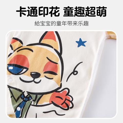 迪士尼 【萌趣印花】宝宝夏季连体男女宝宝洋气百搭爬爬服夏季纯棉家居服 图片 3