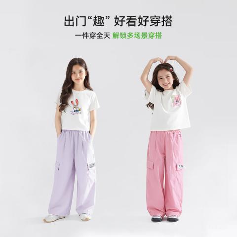 迪士尼 【朱迪警官】夏季儿童裤子女童防蚊裤清爽透气中大童时尚工装长裤 图片 4