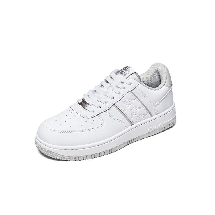 Kappa 女士百搭时尚潮流板鞋秋冬情侣休闲小白鞋厚底增高复古运动鞋子男