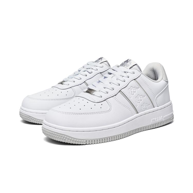 Kappa 女士百搭时尚潮流板鞋秋冬情侣休闲小白鞋厚底增高复古运动鞋子男