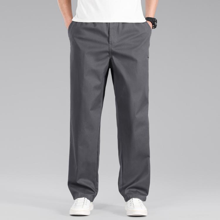 JEEP 【100%棉】休闲裤男春季款时尚宽松裤子男士直筒纯棉长裤男裤