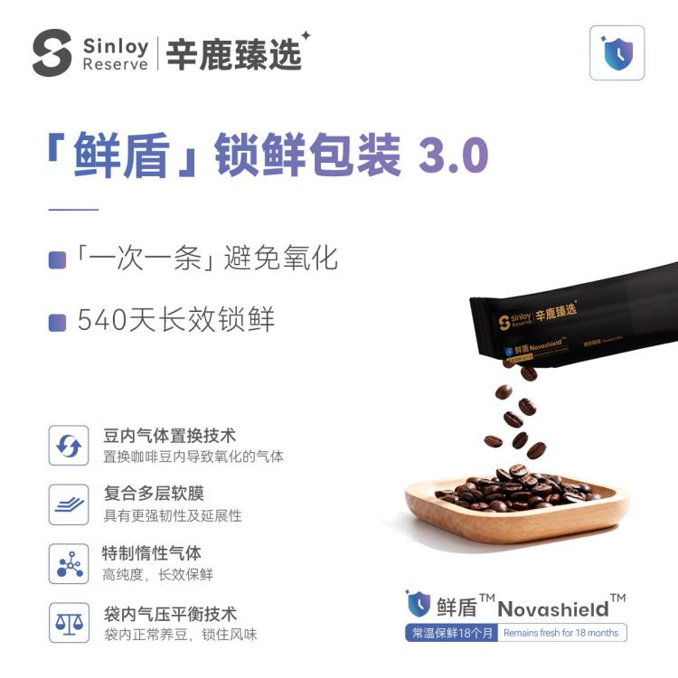 SINLOY 辛鹿臻选鲜盾保鲜 白巧曲奇意式精品拼配咖啡豆252/504g 图 4