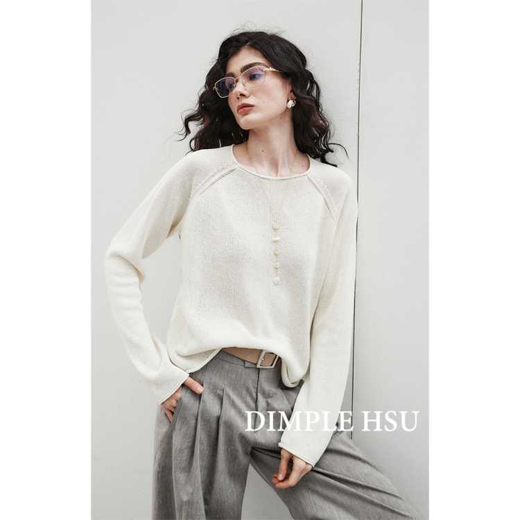 DIMPLE HSU D家 夏日情绪色 金葱亮片和纸纱针织衫