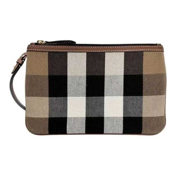 BURBERRY Burberry格纹帆布手拿包