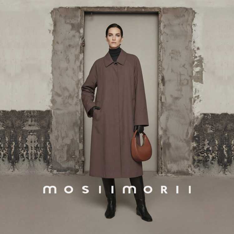 MOSIIMORII 【柏林漫绎】极简宽松摩登翻领90白鹅绒长款女士风衣羽绒服外套