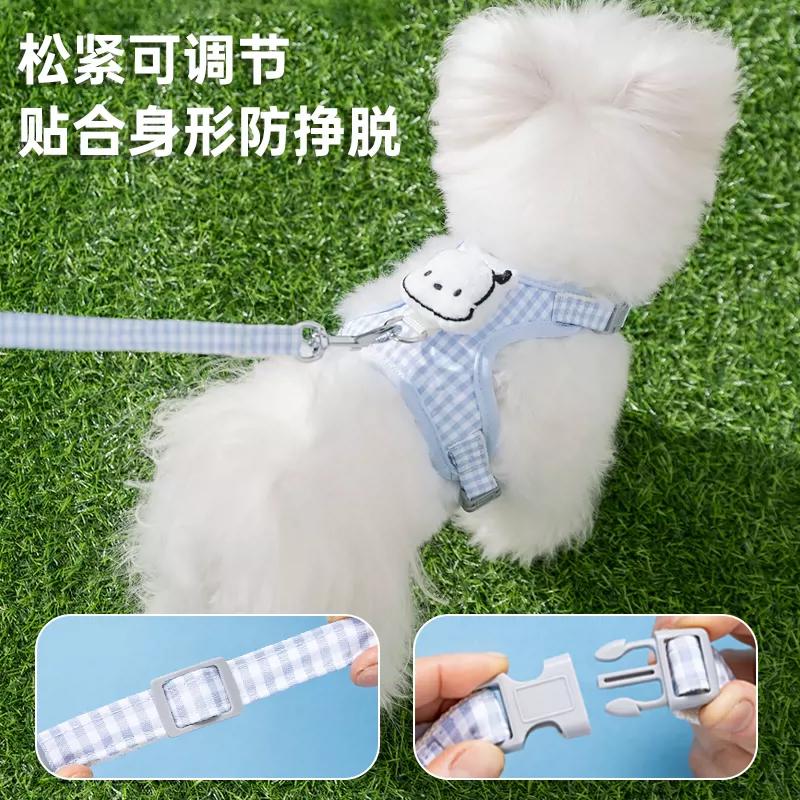 嬉皮狗 猫咪牵引绳防挣脱不勒脖外出专用幼猫遛猫绳子小猫胸背带溜猫神器