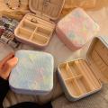 诺米美物 2个装首饰盒旅行配饰格子多格戒指耳钉饰品盒掌心首饰收纳盒子 图片 2