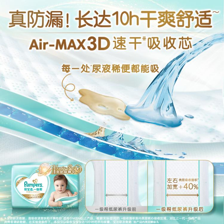 帮宝适 【超值2包】一级帮纸尿裤NB-L婴儿尿片超薄透气尿不湿小箱装