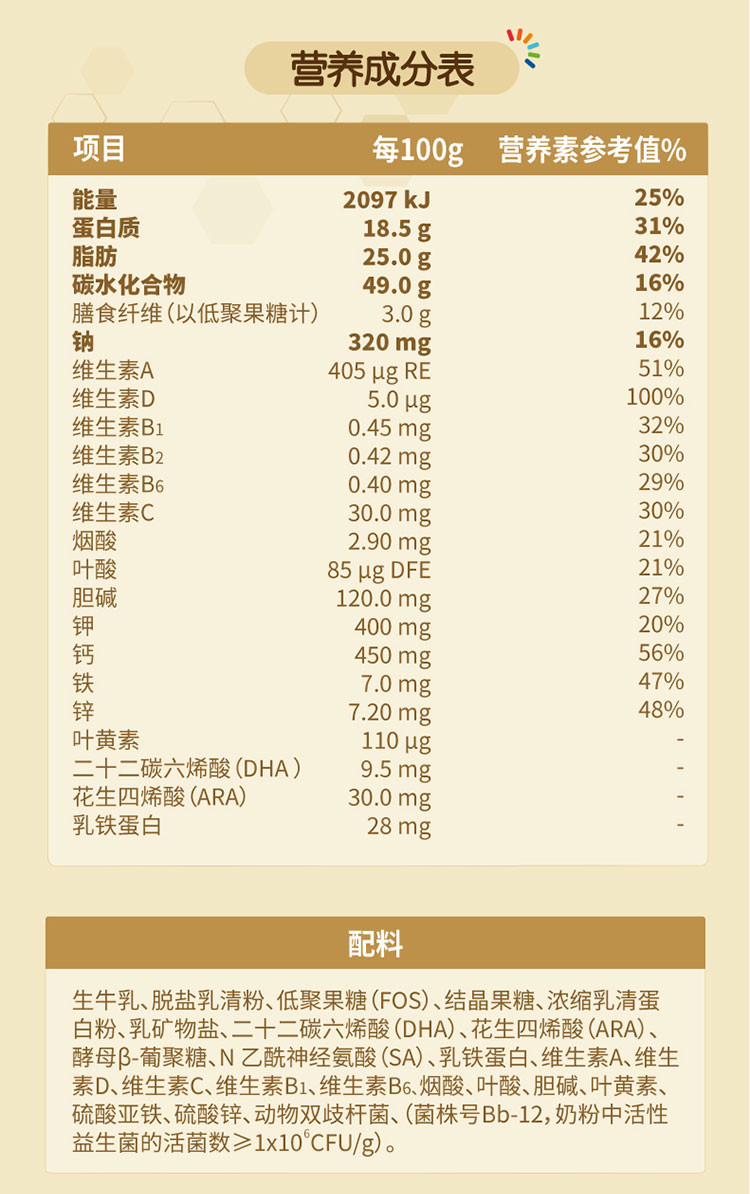 【单罐-可追溯】茁然学护儿童配方奶粉4段