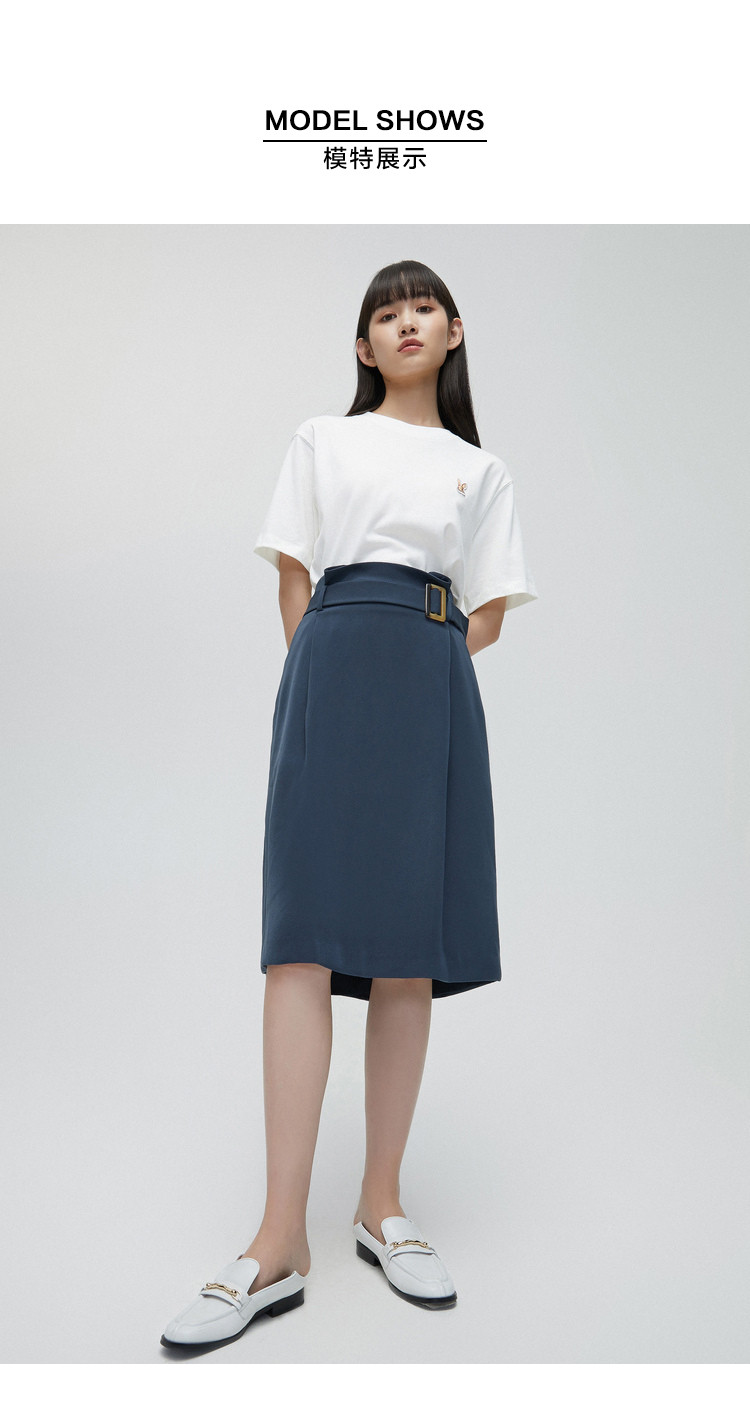 秋季女装简约商务时尚高腰直身裙职业通勤半身裙半截裙