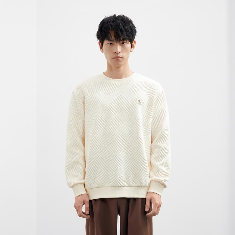 GXG 【爆款】春季热卖GXG简约休闲肌理面料宽松卫衣情侣款卫衣男