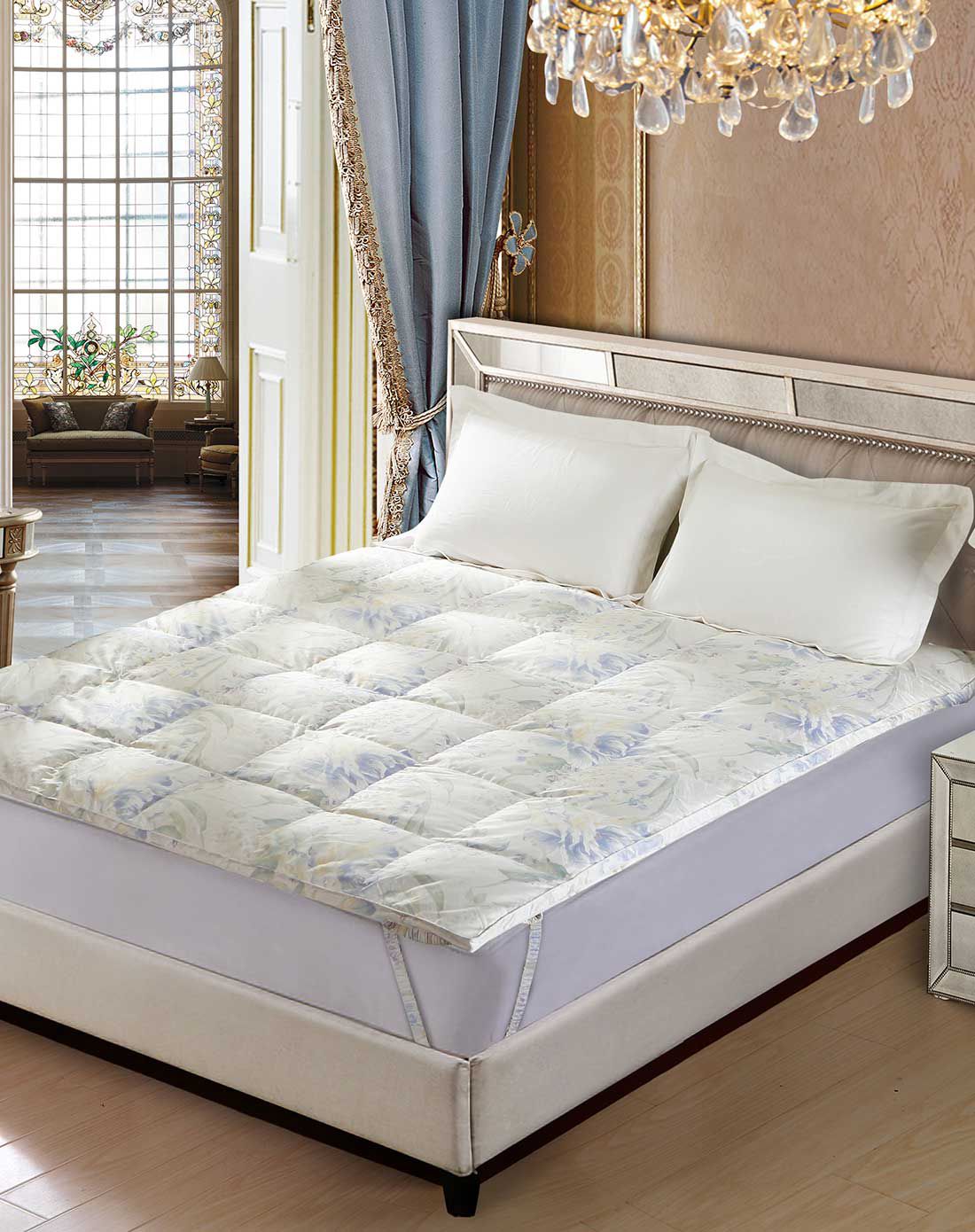 180*200cm臻品鹅绒鹅毛二合一床垫