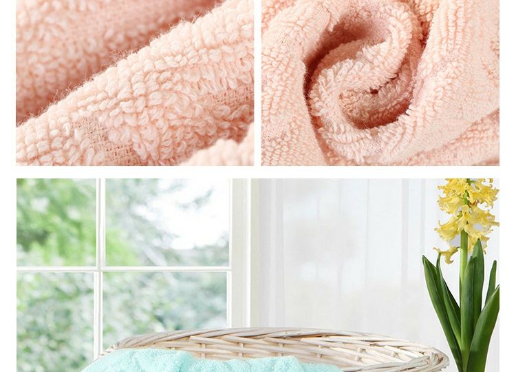 水星家纺伊尔玟印度进口全棉提花方巾(蓝色)