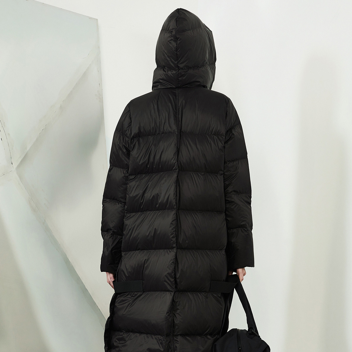 【商场同款】jnby/江南布衣2018秋新品拼接中长款羽绒外套女5i8704140