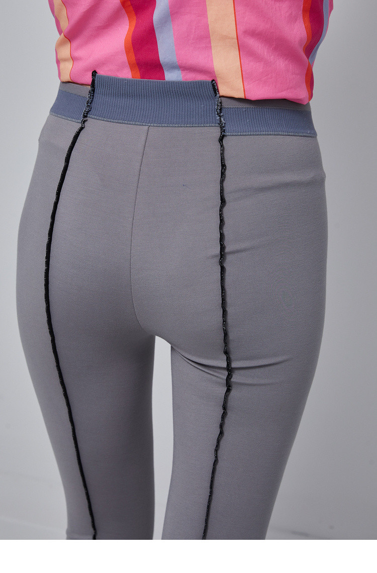 针织小脚打底裤休闲裤女 适用季节: 春 腰型: 中腰 裤门襟: 皮筋 款式