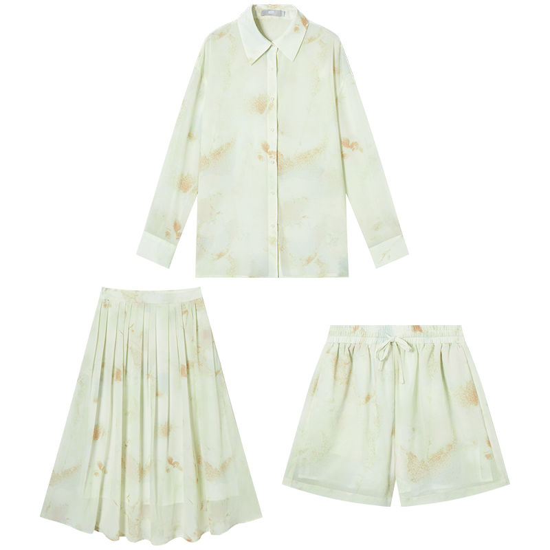 �԰� ����װ�ᱡ���ʸ���Ⱦӡ���̿��ȹ������Ůʽ������װ 155Ԫ