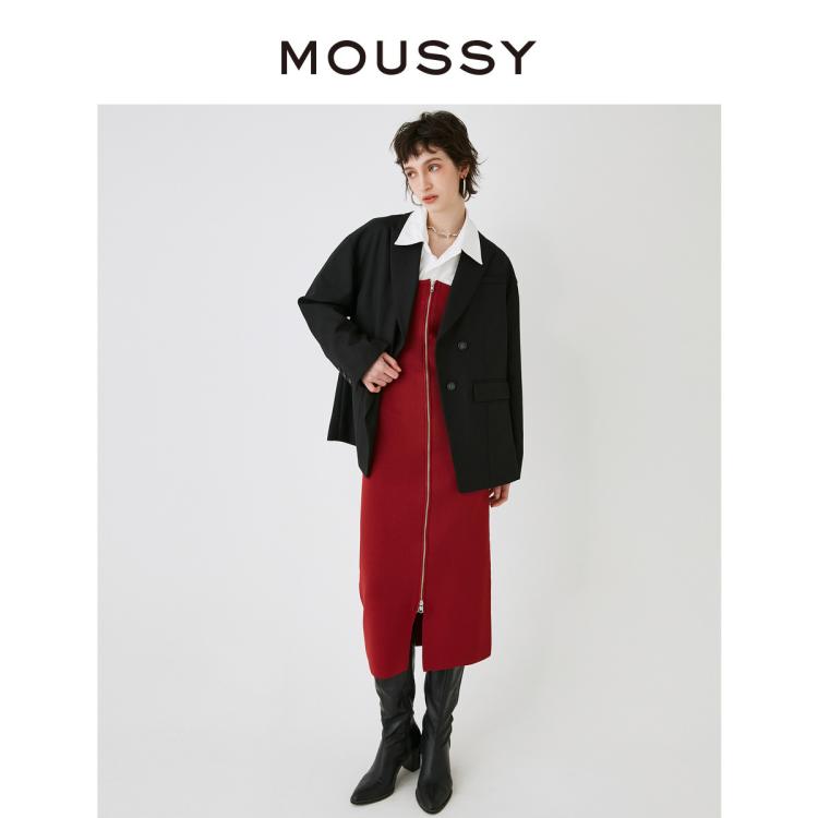 MOUSSY MOUSSY 秋季气质日杂风后背不规则西装外套028HSZ30-0461 6921123105971802584