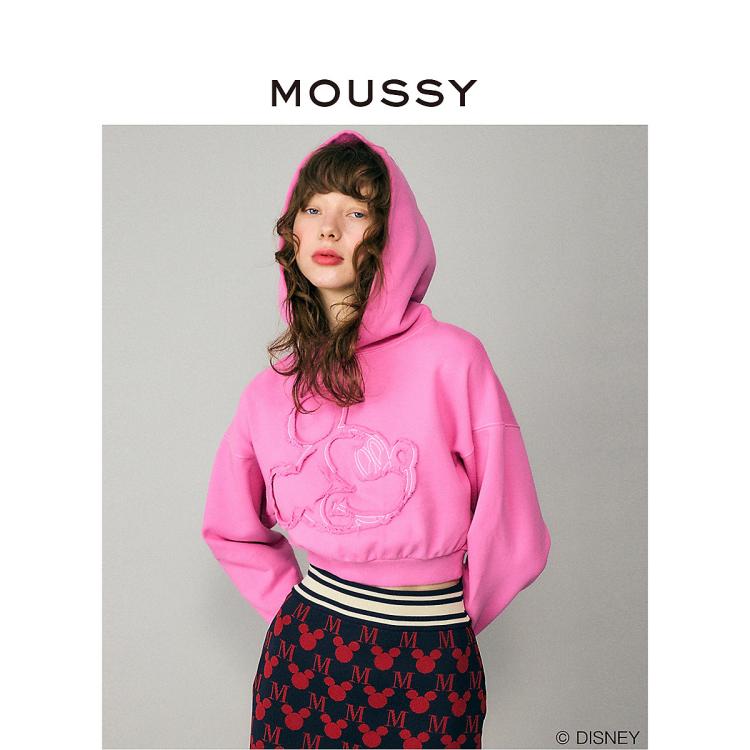 Moussy 秋季迪士尼合作款粉嫩米奇连帽卫衣010hsq90-0260 In Pink