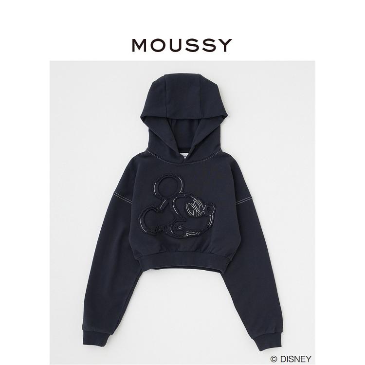 Moussy 秋季迪士尼合作款粉嫩米奇连帽卫衣010hsq90-0260 In Black