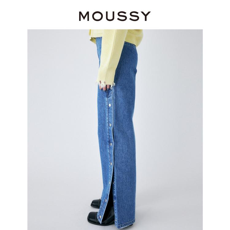 MOUSSY MOUSSY 秋季高腰宽松直筒裤牛仔裤010GSS11-0410 6920387091044960408