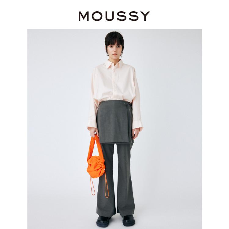 Moussy 秋季裙裤一体可拆卸微喇休闲裤女010gs730-0500 In White