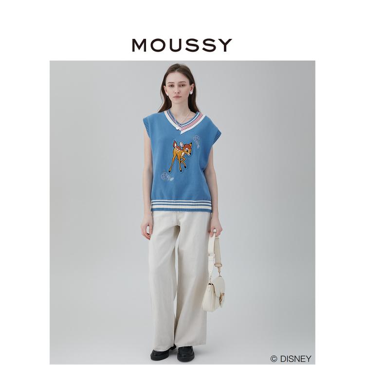 MOUSSY MOUSSY 秋季新品迪士尼合作款立体绣针织背心010GSY70-0000 6920776876559858008