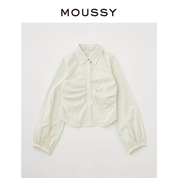 MOUSSY MOUSSY 秋季甜美日系休闲格纹长袖衬衫010GAS30-6730 6920807557741184408