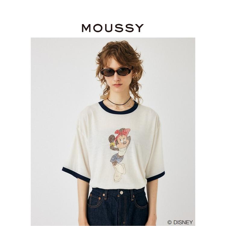 Moussy 春夏新品迪士尼合作米妮休闲短袖t恤010gal90-5630 In Neutral