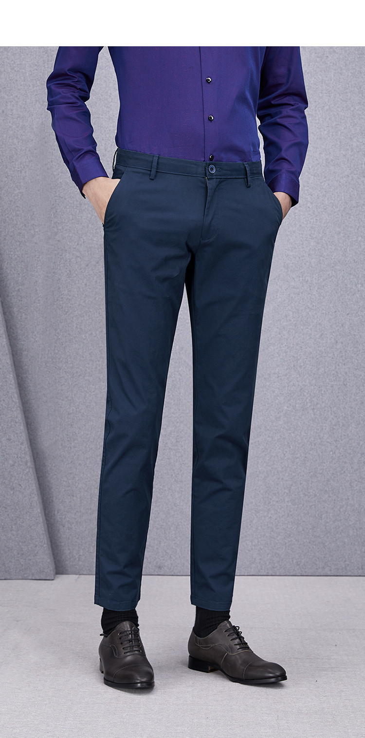 商务修身休闲裤2018春季新品基础休闲长裤男