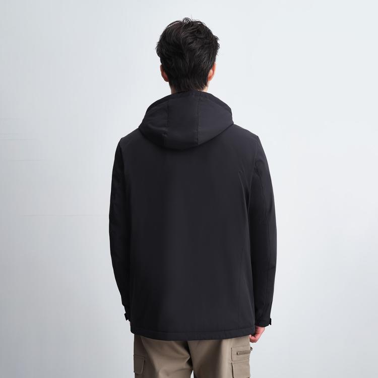 海澜之家 【防钻绒】秋冬可脱卸帽挺括纯色鸭绒保暖男士羽绒服