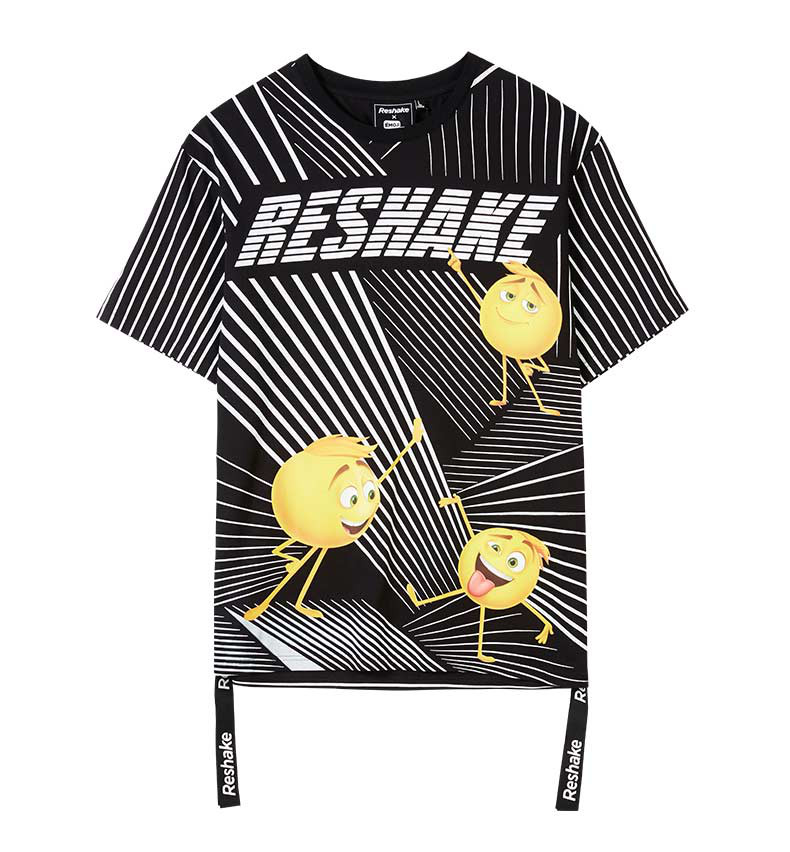 男士t恤表情系列织带印花短袖