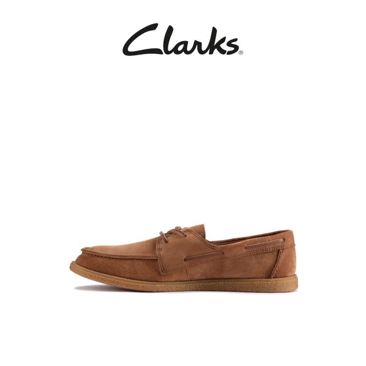 Clarks 其乐男鞋24新款轻盈舒适反毛皮通勤透气缓震休闲鞋 In Brown