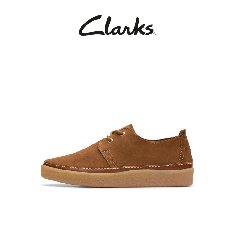 Clarks 其乐克拉克系列男鞋轻量缓震生胶厚底舒适休闲板鞋 In Brown