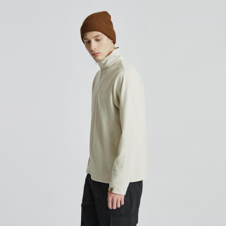 CAT CAT 【摇粒绒面料】CAT秋季24款男士舒适半开领易脱设计休闲卫衣