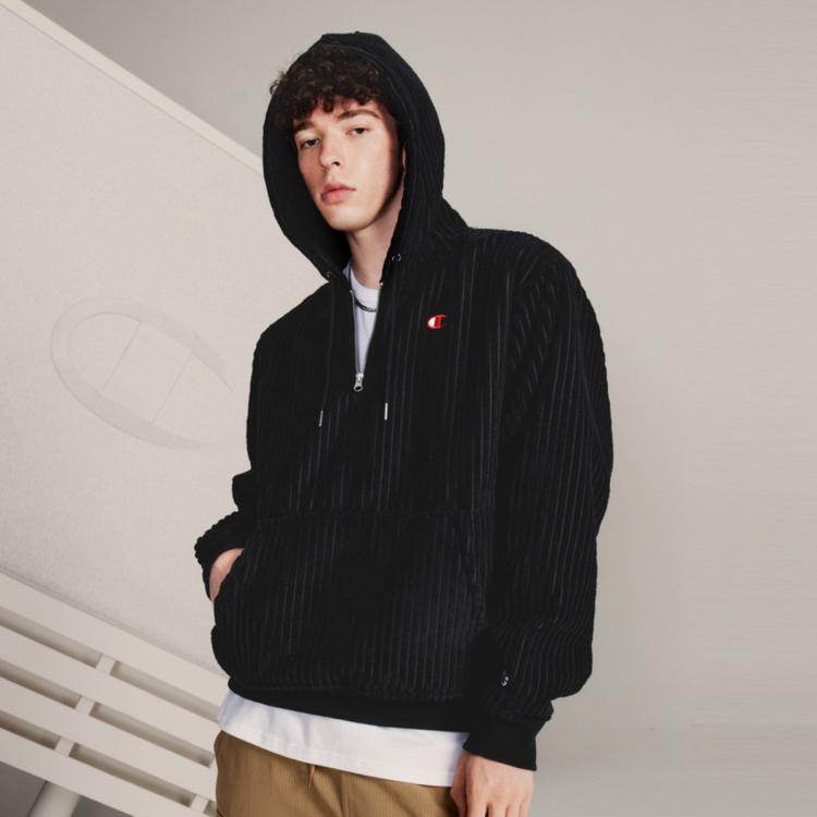 CHAMPION Champion 【品牌直营】秋冬灯芯绒厚款开衫连帽卫衣