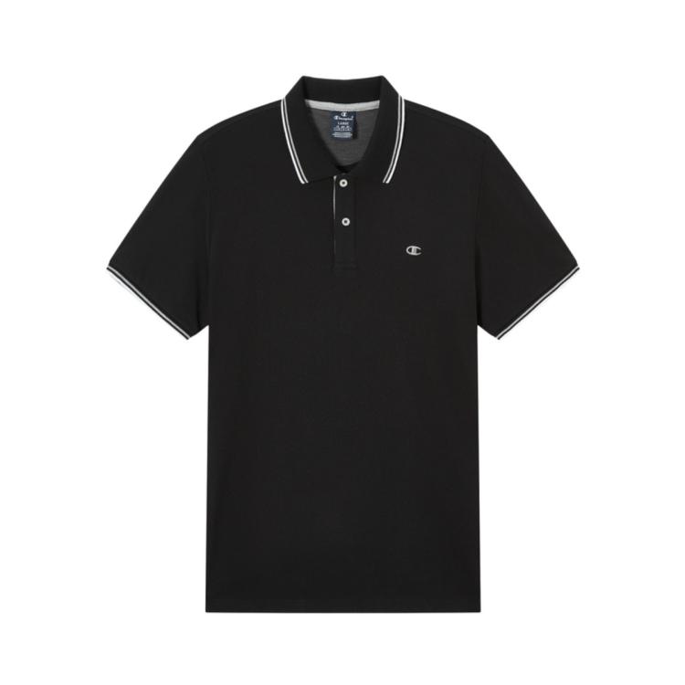 Champion 【品牌直营】春夏刺绣小c Logo 短袖polo T恤 In Black | ModeSens