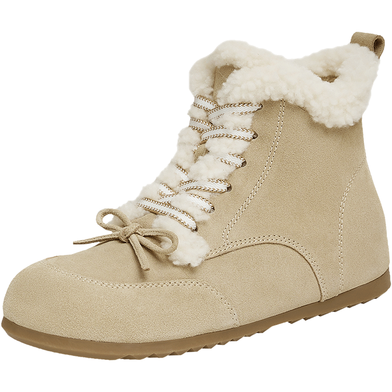 他她 【加绒外穿勃肯】TATA复古休闲女鞋雪地靴加厚棉鞋勃肯鞋子 179元