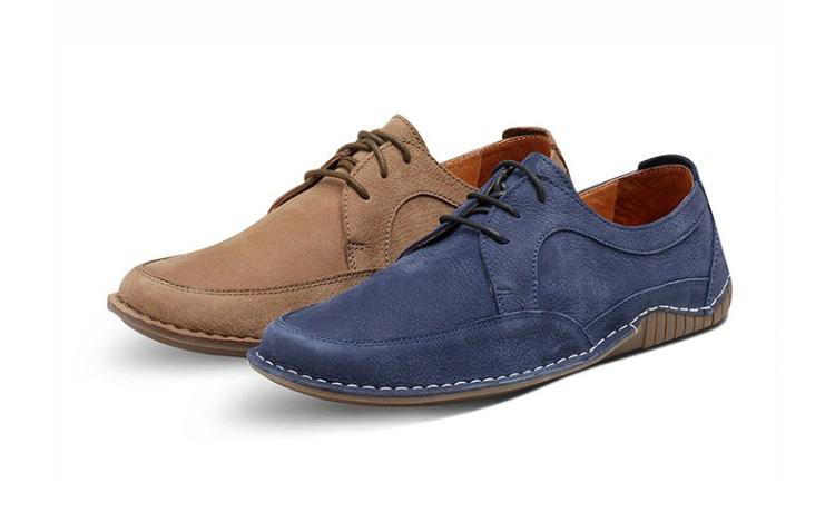 暇步士专柜同款春季牛皮系带轻便舒适男休闲鞋杏色 产地: 中国 鞋帮