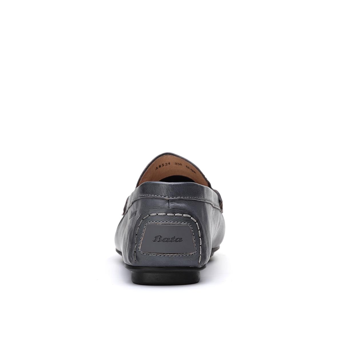 bata拔佳巴塔男鞋休闲皮鞋懒人一脚蹬男鞋豆豆鞋男士休闲鞋