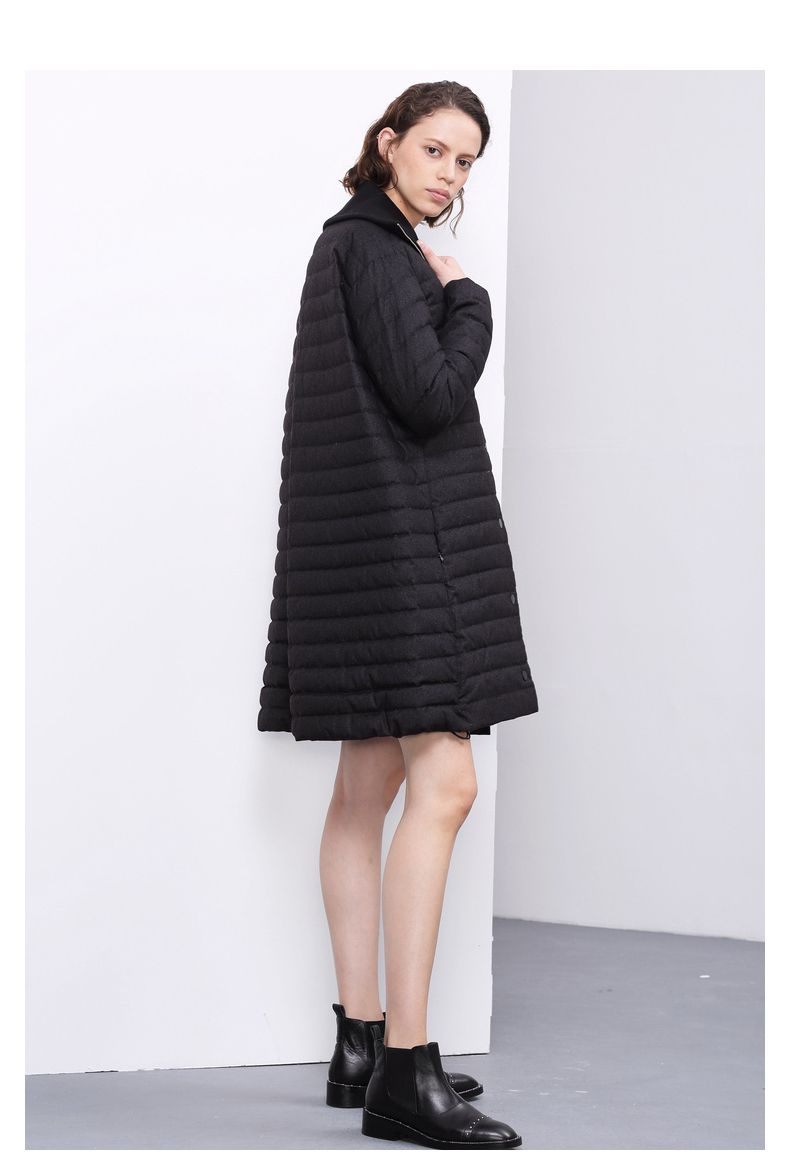 玛丝菲尔素百搭时尚长袖羽绒服