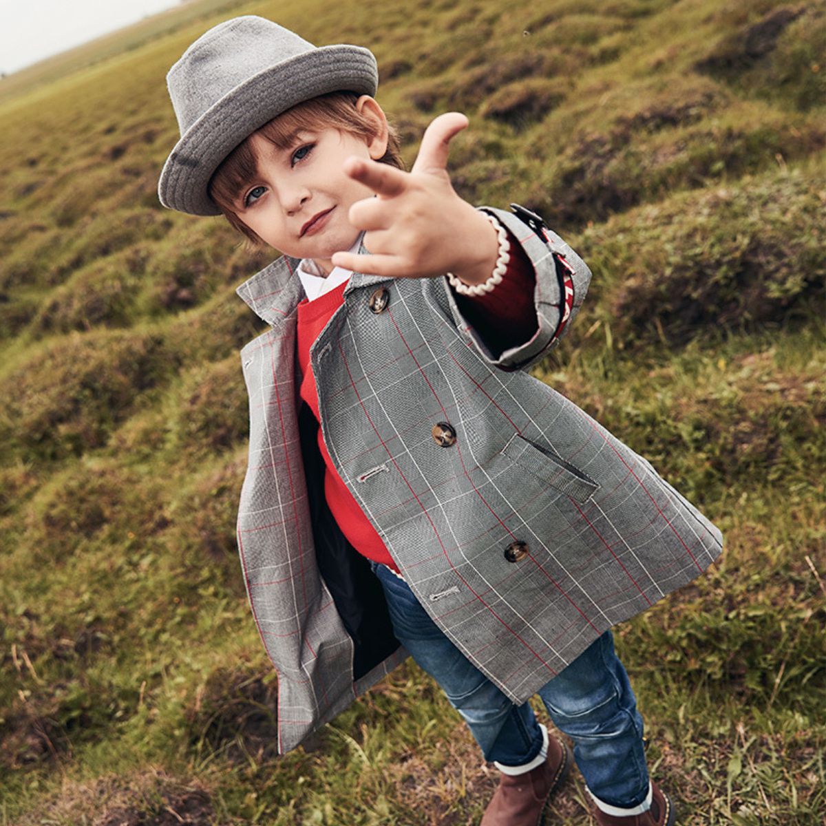 迷你巴拉巴拉男童经典风衣2018秋新款童装男宝宝中长款外套英伦风潮