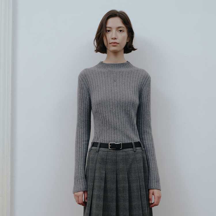 Teenie Weenie 小熊女装毛针织衫秋冬季时尚优雅气质中领套头毛衣