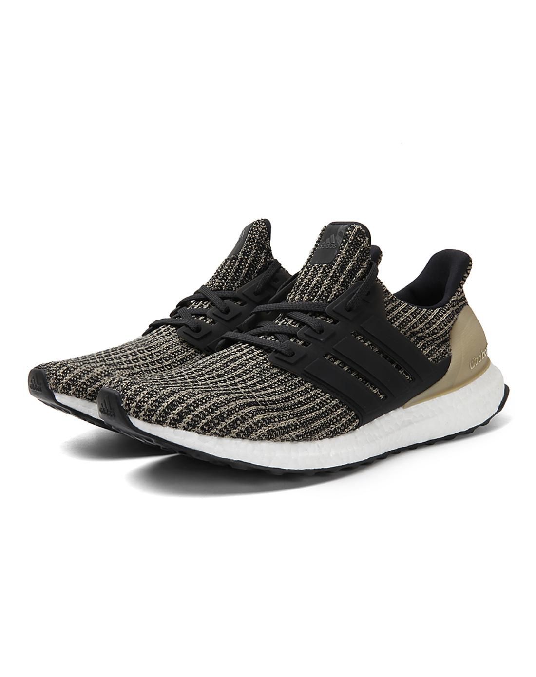 阿迪达斯 adidas ultraboost 男子黑色配裸金色跑步鞋运动鞋