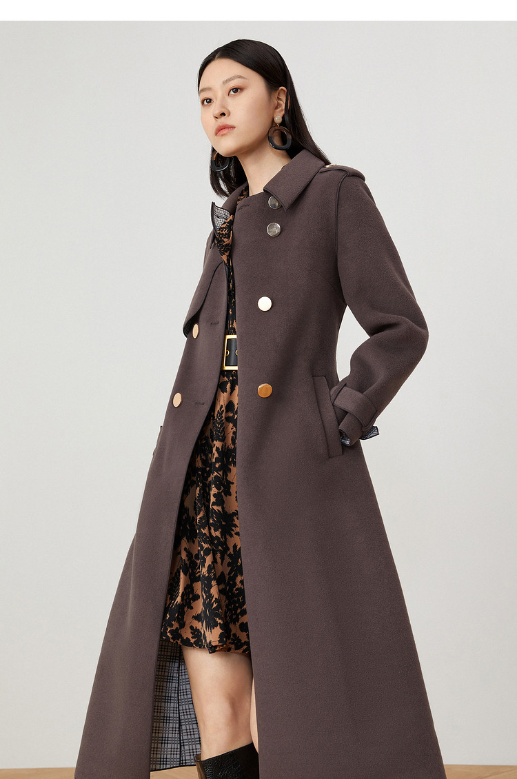 yiner音儿女装2021秋季新款时尚气质通勤中长款风衣外套